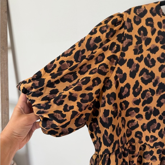 Entro 1XL Cheetah Print Bow Blouse - Picture 6 of 6
